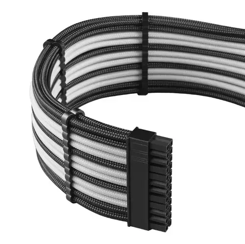 Kit cabluri sursa Cablemod CM-PCSR-FKIT-NKKW-R C-Series PRO ModMesh pentru Corsair RMi / RMx / RM (Alb/Negru)