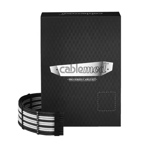Kit cabluri sursa Cablemod CM-PRTS-FKIT-NKKW-R RT-Series PRO ModMesh pentru ASUS si Seasonic (Alb/Negru)