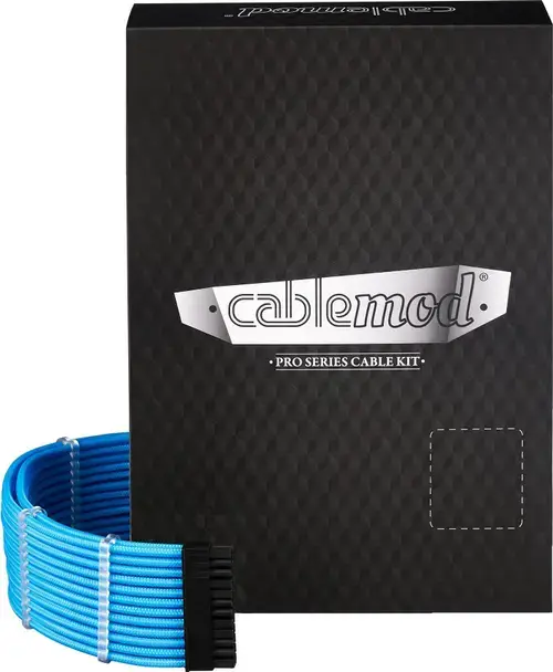 Kit cabluri sursa CableMod C-Series Pro ModMesh Kit 12V-2x6 12VHPWR pentru Corsair RM, RMi, RMx (Albastru)