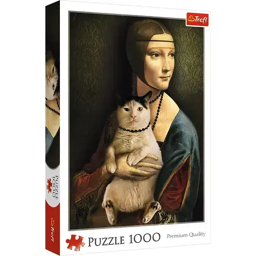 Puzzle Trefl - Doamna cu pisica, 1000 piese