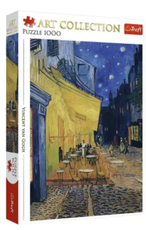 Puzzle 1000 piese Vincent Van Gogh - Terasa cafenea noaptea