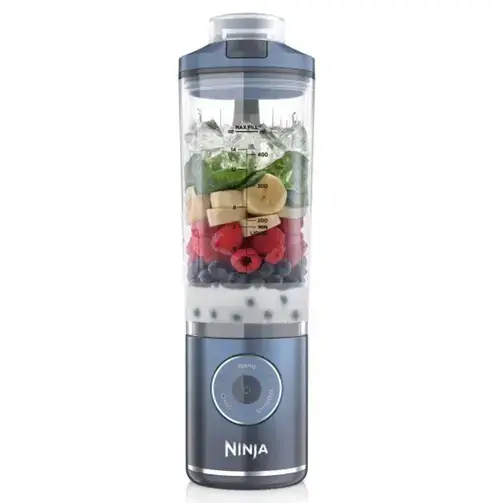 Blender portabil Ninja Blast Max BC251EUNV, capacitate 570 ml, 3 programe, tehnologie Auto-iQ (Albastru)