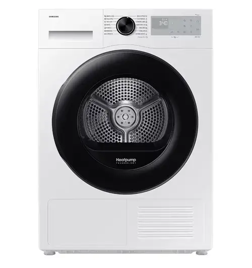 Uscator de rufe Samsung DV90DG52A0AHLE, Pompa de caldura 9 kg, Clasa C, Smart Things, Quick Dry, Optimal Dry, WiFi (Alb)