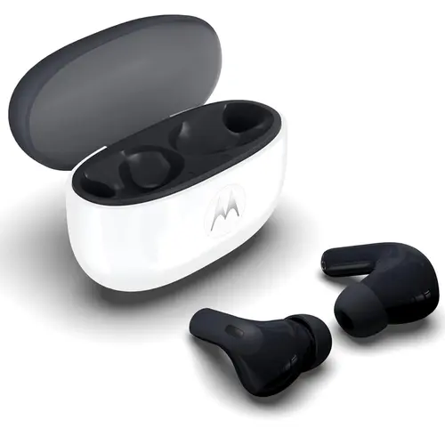 Casti True Wireless In-Ear Motorola moto buds 2 Plus, Bluetooth 6, IPX54, ANC, Microfon, PANTONE (Negru/Alb)