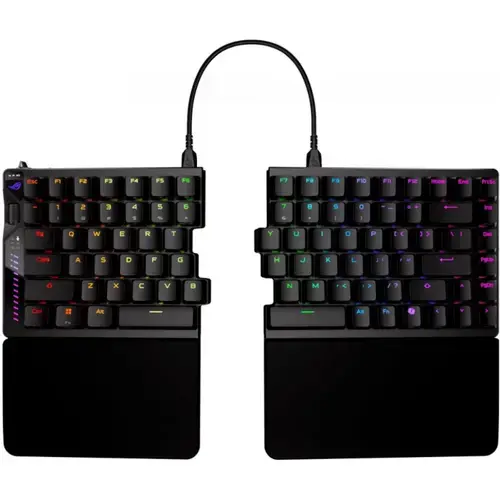 Tastatura Gaming Wireless ASUS ROG FALCATA, USB + 2.4G + Bluetooth, Switchuri ROG HFX V2, SpeedNova, 8000Hz, RGB LED (Negru)