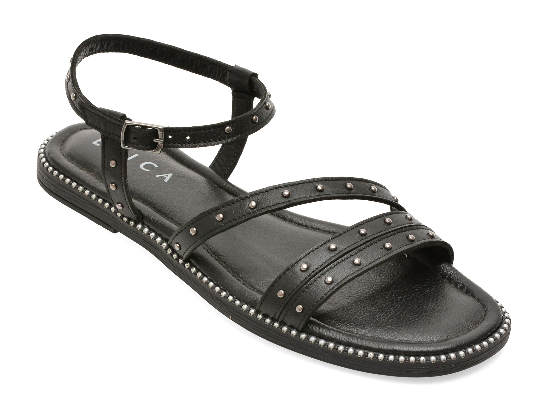 Sandale EPICA negre, INCI, din piele naturala