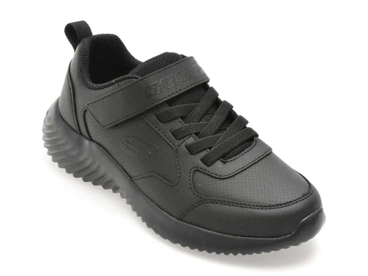 Pantofi sport SKECHERS negri, BOUNDER, din piele ecologica