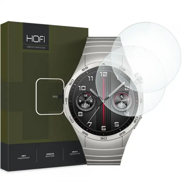 Folie Protectie HOFI PRO+ pentru Huawei Watch GT 4 46mm, Set 2 bucati, Sticla Securizata