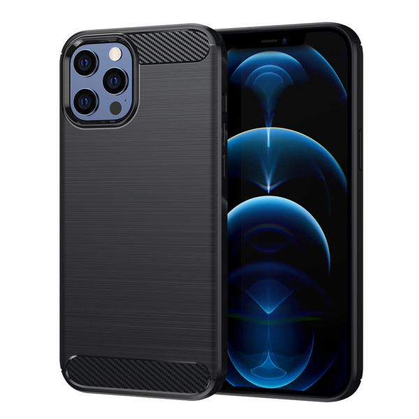 Husa pentru Apple iPhone 12 Pro Max, Techsuit, Carbon, Neagra