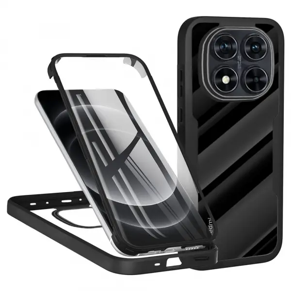 Husa pentru Xiaomi Redmi Note 14 Pro+ 5G / Note 14 Pro 5G / Poco X7, Techsuit, ColorVerse 360, Neagra