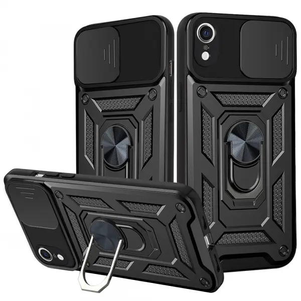 Husa pentru Apple iPhone XR, Techsuit, CamShield, Neagra
