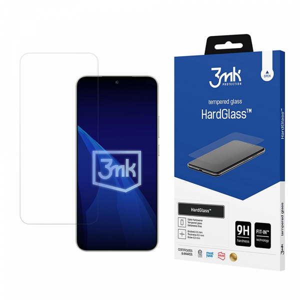 Folie de protectie Ecran 3MK HardGlass pentru Honor Magic8 Lite, Sticla Securizata, Full Glue
