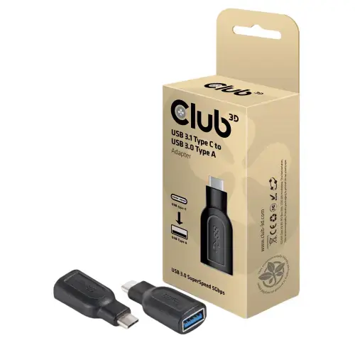 Adaptor Club3D CAA-1521, USB3.1 Tip C - USB3.0 Tip A