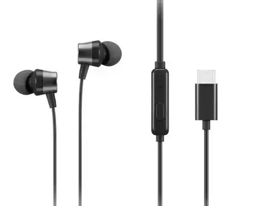 Casti cu microfon Lenovo 4XD1J77351, USB-C (Negru)