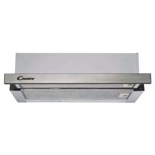 Hota incorporabila telescopica Candy CBT625/2X/1, Putere de absorbtie 332 m3/h, Filtre metalice, 60 cm, Inox