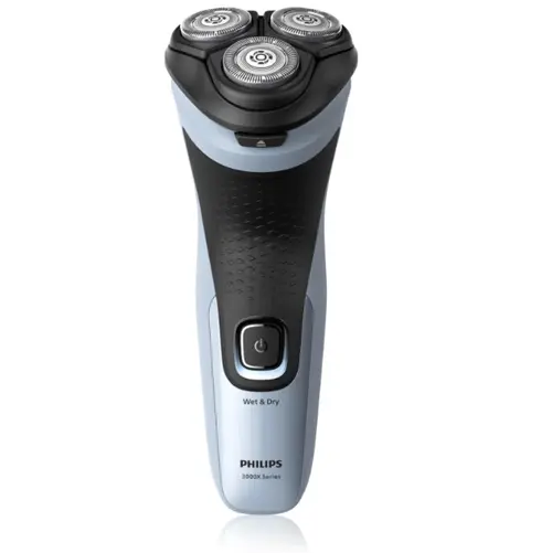 Aparat de ras electric Philips X3003/00 Wet & Dry, Autonomie 40 minute, 3 capete (Albastru/Negru)