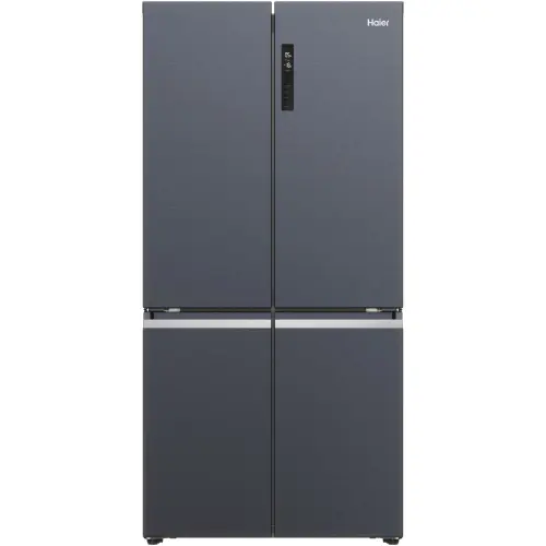 Side by side Haier HCR5919ENMB, 528 L, Total No Frost, Motor Inverter, Sistem Antibacterian, Display LED, Super Cooling, Super Freezing, Clasa E, H 190 cm (Negru/Argintiu)