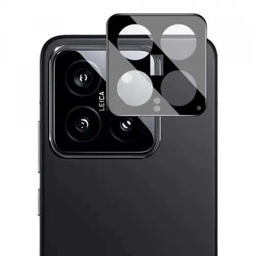 Folie de protectie Camera Spate Techsuit pentru Xiaomi 14, Sticla securizata (Negru)