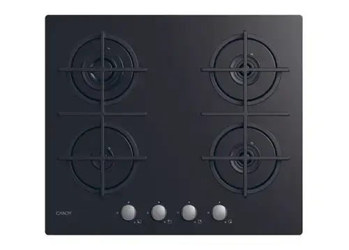 Plita incorporabila CANDY CVG6B, Gaz, 4 arzatoare, Sticla securizata, 7200 W, 60 cm (Negru)