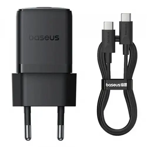 Incarcator Retea Cu Cablu USB-C Baseus Palm, 30W, 3A, 1 x USB-C, P10111605113-01 (Negru)