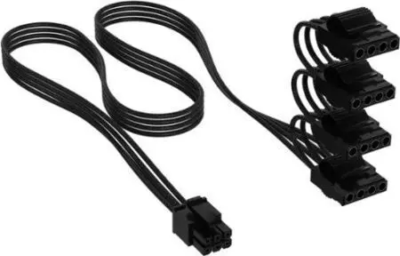 Cablu Sursa Corsair, PATA Power, Type 4, 4 conectori (Negru)