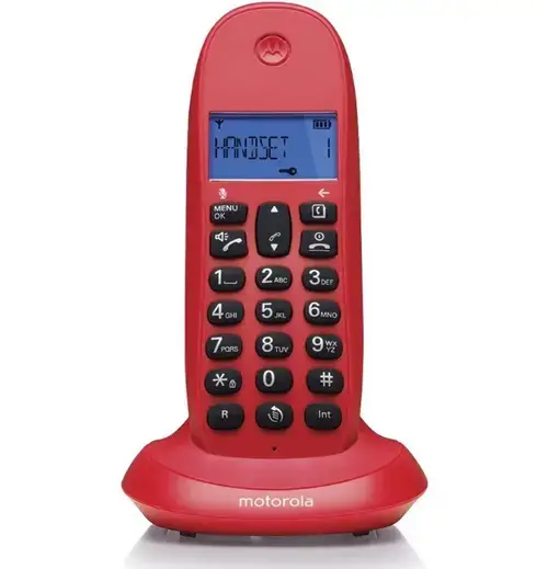 Telefon fix fara fir Motorola C1001LB+ (Rosu)