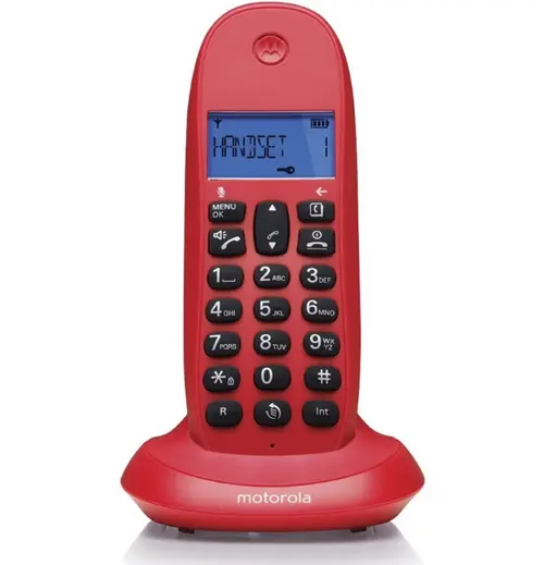 Telefon fix fara fir Motorola C1001LB+ (Rosu)