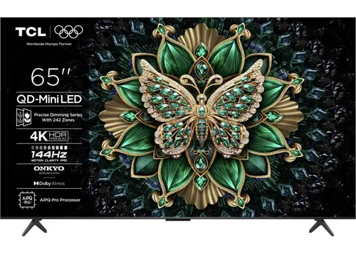 Televizor QLED MiniLed TCL 165 cm (65inch) 65C6K, Ultra HD 4K, Smart TV, WiFi, CI+