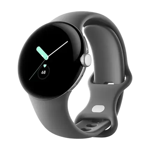 Smartwatch Google Pixel Watch LTE, Procesor Exynos 9110, Display AMOLED 1.2inch, 2GB RAM, 32GB Flash, Bluetooth, Wi-Fi, GPS, NFC, Rezistent la apa, 4G Android (Gri/Argintiu)