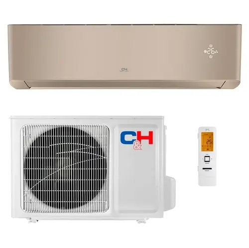 Aparat de aer conditionat Cooper&Hunter SUPREME Continental CH-S24FTXAL-GD, 24000 BTU, Clasa A++/A+++, Inverter, Wi-Fi, I FEEL, Auto-restart, Auto-diagnosticare, BLUE FIN (Auriu)
