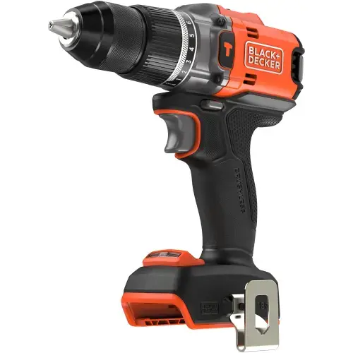 Masina compacta de gaurit si insurubat cu percutie (bormasina) pe acumulator Black+Decker BLD683XN, motor brushless, 18 V, 1800 RPM, cuplu 50 Nm, 13 mm mandrina, agatatoare curea, cutie carton, fara acumulator/incarcator