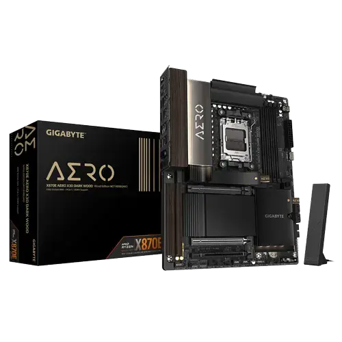 Placa de baza GIGABYTE X870E AERO X3D DARK WOOD, AMD X870E, AM5, ATX, DDR5