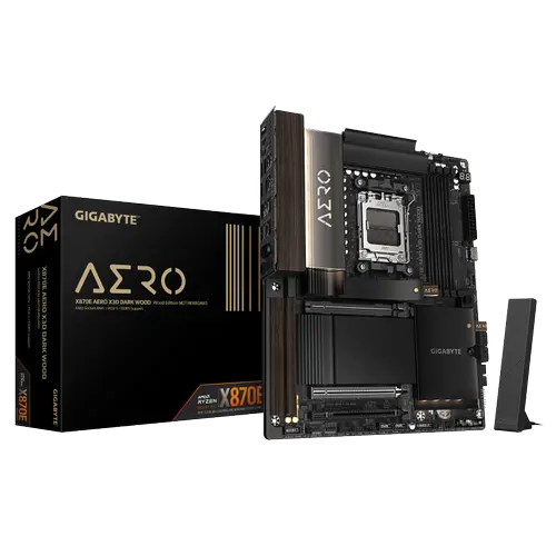 Placa de baza GIGABYTE X870E AERO X3D DARK WOOD, AMD X870E, AM5, ATX, DDR5