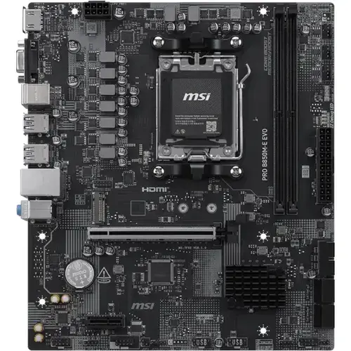 Placa de baza MSI PRO B850M-E EVO, AMD B850, Socket AM5, mATX