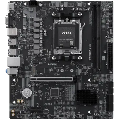 Placa de baza MSI PRO B850M-E EVO, AMD B850, Socket AM5, mATX