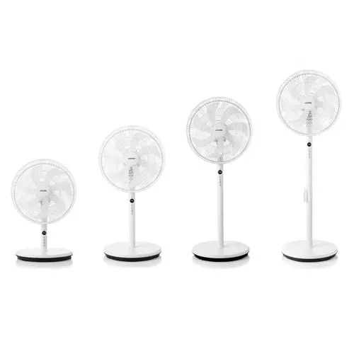 Ventilator cu picior Livoo CSUS500DT, 45W, inaltime reglabila, diametru 35cm, 7 lame, 3 viteze, oscilatie, afisaj led, cronometru, telecomanda, Alb