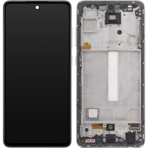 Display cu Touchscreen Samsung Galaxy A52s 5G A528, cu Rama, Alb, Service Pack GH82-26861D
