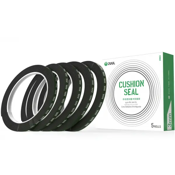Banda Adeziva 2UUL CS01, 3mm, Neagra, Set 5 bucati