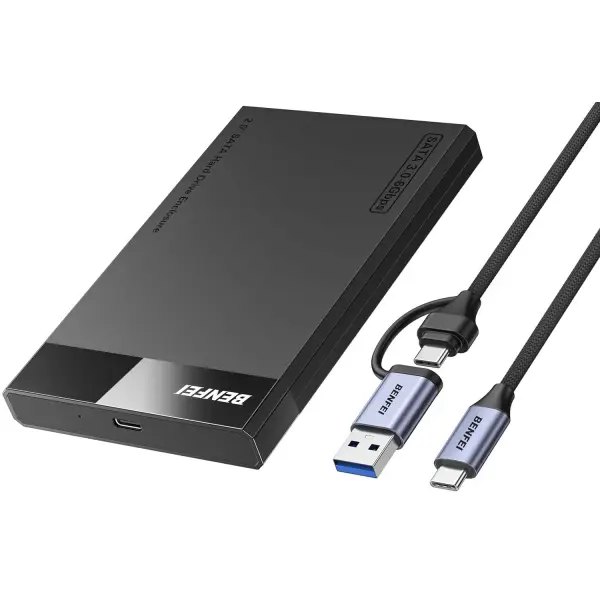 Rack Benfei pentru HDD / SSD SATA 2.5inch, USB-C, Negru