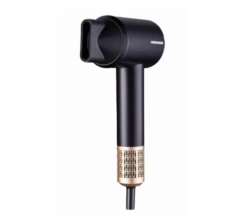 Uscator de par Heinner HHD-R16BLDC-BK, 1600 W, 2 viteze, 3 setari temperatura, Functie aer rece, Difuzor magnetic (Negru/Auriu)