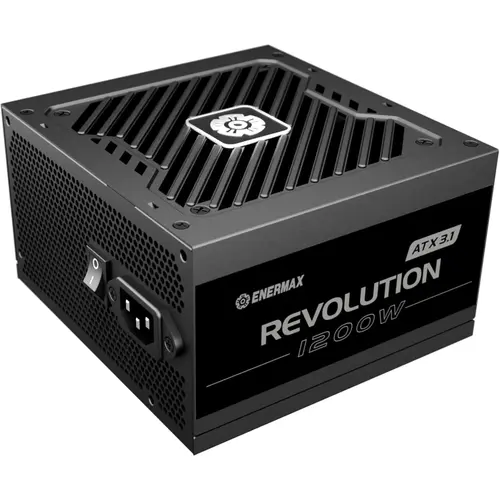 Sursa Enermax Revolution ATX 3.1 ERS1200EWT-V2, 1200W, 12V-2x6, 80 PLUS Gold, Full Modulara, Semi-Fanless, ERS1200EWT-V2 (Negru)