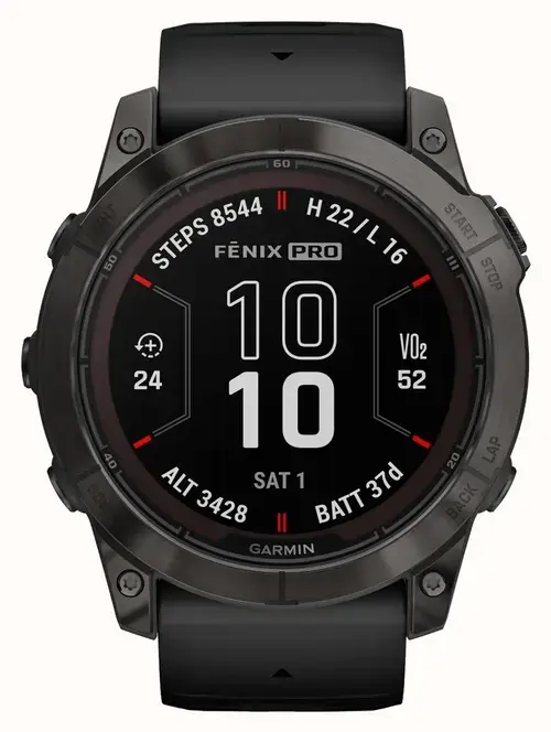 Ceas activity tracker Garmin Fenix 7X Pro Solar, 51mm, Bluetooth, Power Sapphire™, Wateproof 10ATM, 32GB Flash (Negru)