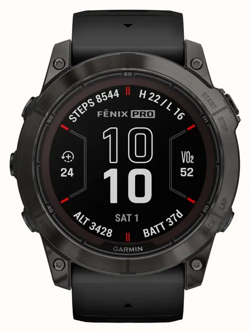 Ceas activity tracker Garmin Fenix 7X Pro Solar, 51mm, Bluetooth, Power Sapphire™, Wateproof 10ATM, 32GB Flash (Negru)
