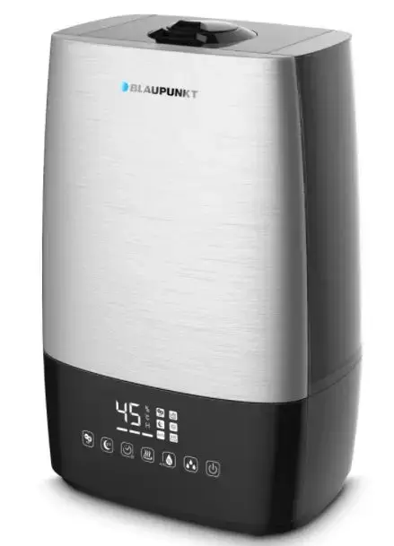 Umidificator de aer Blaupunkt AHS801, 5 L, 400 ml/h, Display LCD (Argintiu/Negru)