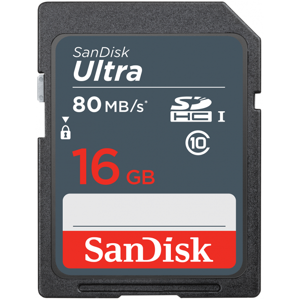 Card Memorie SDHC SanDisk Ultra, 16Gb, Clasa 10 SDSDUNS-016G-GN3IN
