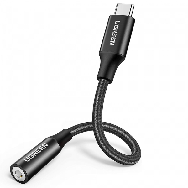 Adaptor Audio USB-C - 3.5mm UGREEN AV142, Negru