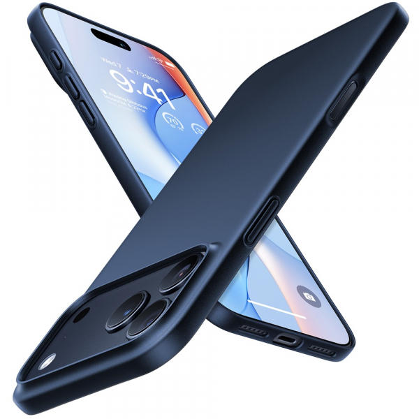 Husa MagSafe pentru Apple iPhone 17 Pro Max, Torras, SlimFit, Bleumarin