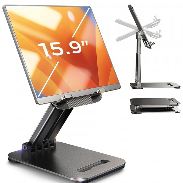Suport Birou Lisen pentru Telefon / Tableta, 4inch - 15.9inch, Negru YL0424080007
