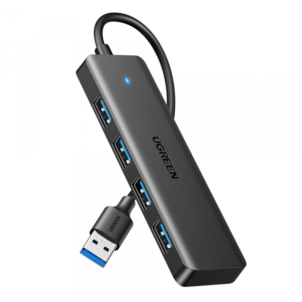 Hub USB UGREEN CM219 (25851), 4 x USB-A 3.0, Negru