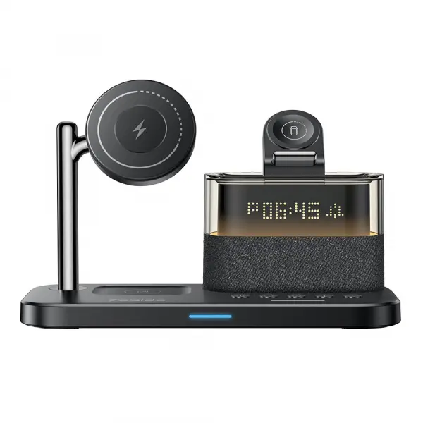 Incarcator Retea Wireless Yesido DS37 Display 3in1, 25W, 1.67A, Negru